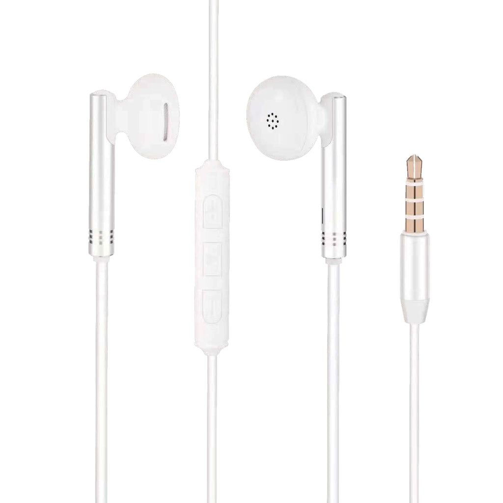Reiko High Quality Sound Stereo Universal In-Ear Earphones in Silver | MaxStrata