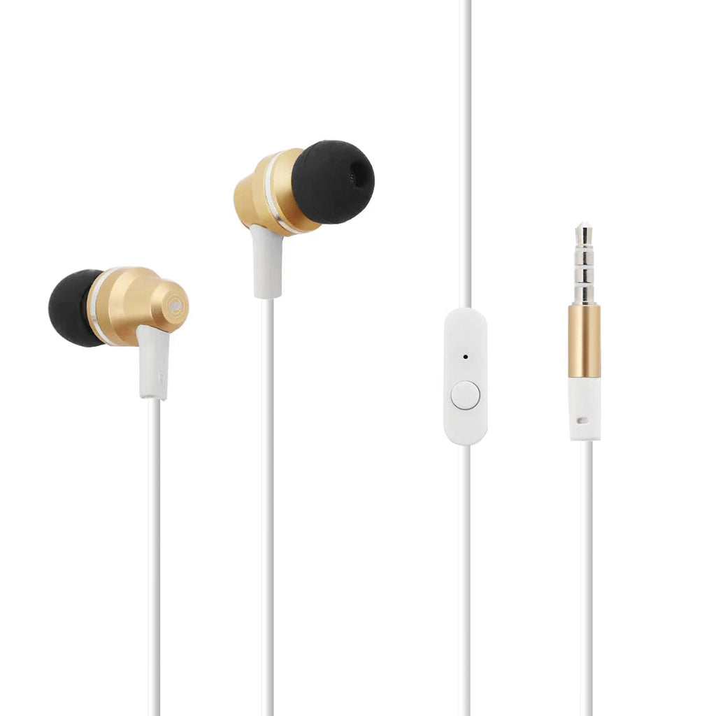Reiko Intelligent Control Surround Sound Heavy Bass Headphones in Gold | MaxStrata