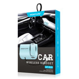 Reiko Moisture MT-B20 Bluetooth Earphones with Charger Adapter for Car in Blue | MaxStrata
