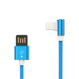 Reiko Moisture 2.6A Premium Full Steel USB to 8-Pin Cable in Blue | MaxStrata