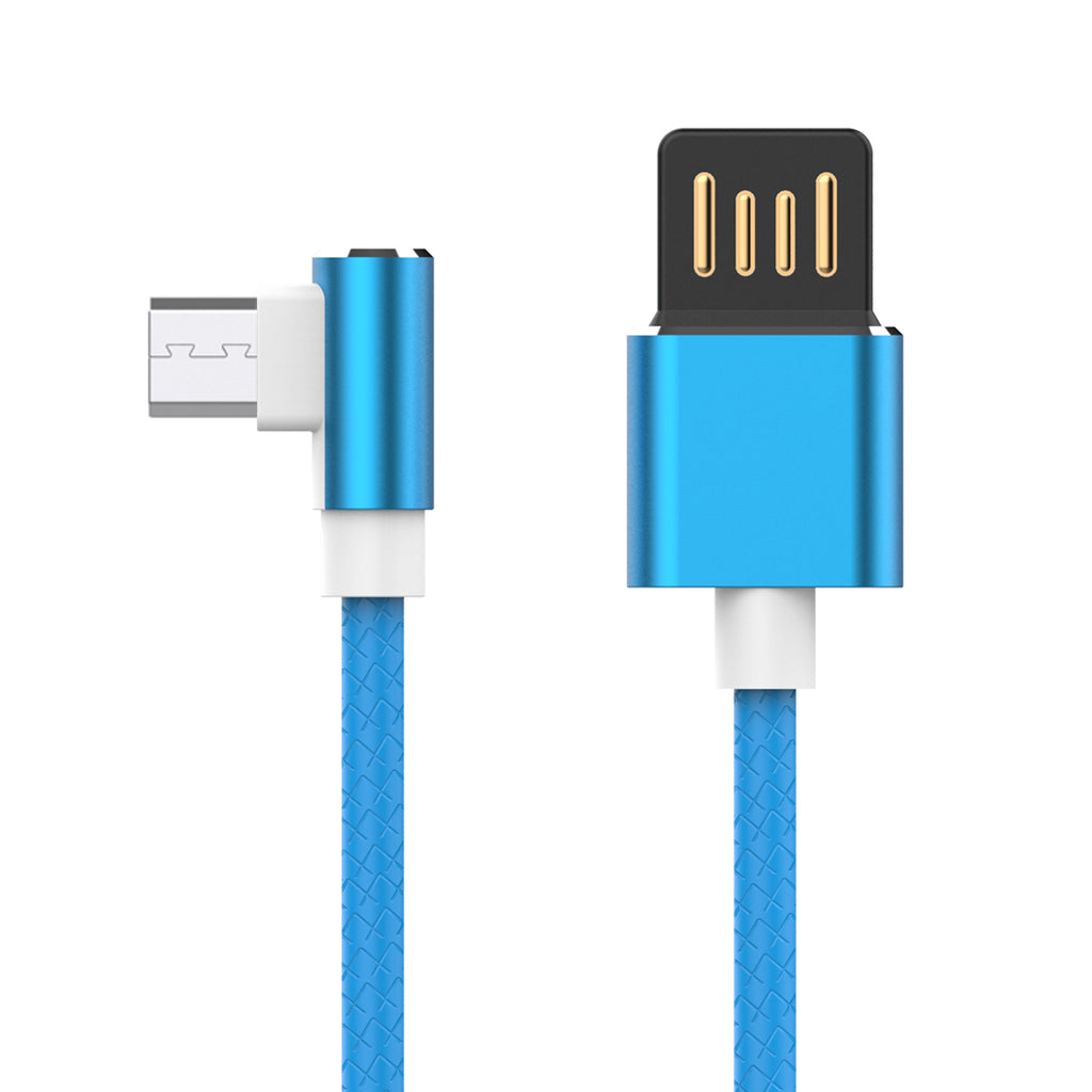 Reiko Moisture 2.6A Premium Full Steel USB to Micro Cable in Blue | MaxStrata