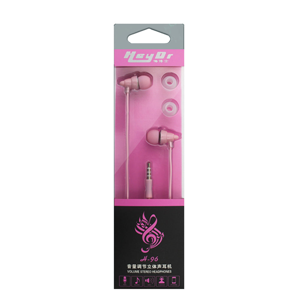 Reiko Hey Dr H-96 Volumn Stereo Headphones in Pink | MaxStrata