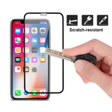Reiko Apple iPhone X/XS 3D Curved Tempered Glass Screen Protector in Black | MaxStrata
