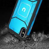 Reiko iPhone X/iPhone XS Metallic Front Cover Case in Blue | MaxStrata