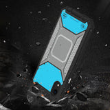 Reiko Apple iPhone XR Metallic Front Cover Case in Blue & Gray | MaxStrata