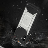 Reiko Apple iPhone XS Max Metallic Front Cover Case in Silver & Black | MaxStrata