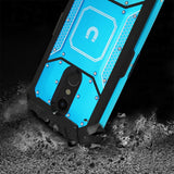 Reiko LG K10 (2018) Metallic Front Cover Case in Blue | MaxStrata