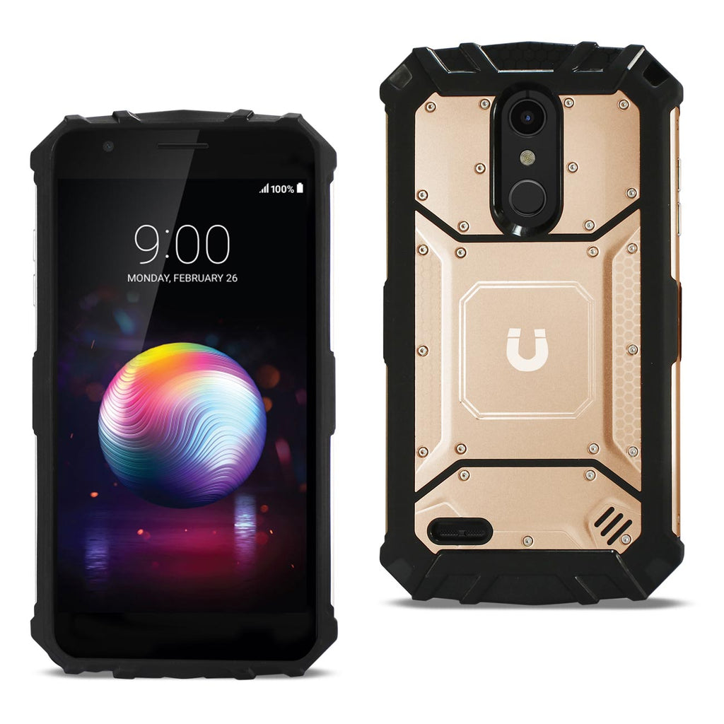 Reiko LG K10 (2018) Metallic Front Cover Case in Rose Gold | MaxStrata