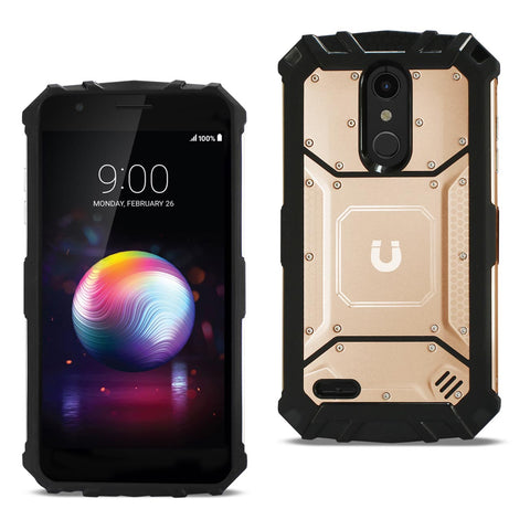 Reiko LG K10 (2018) Metallic Front Cover Case in Rose Gold | MaxStrata