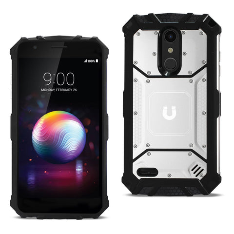 Reiko LG K10 (2018) Metallic Front Cover Case in Silver | MaxStrata