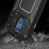 Reiko LG Q7 Plus Metallic Front Cover Case in Black | MaxStrata