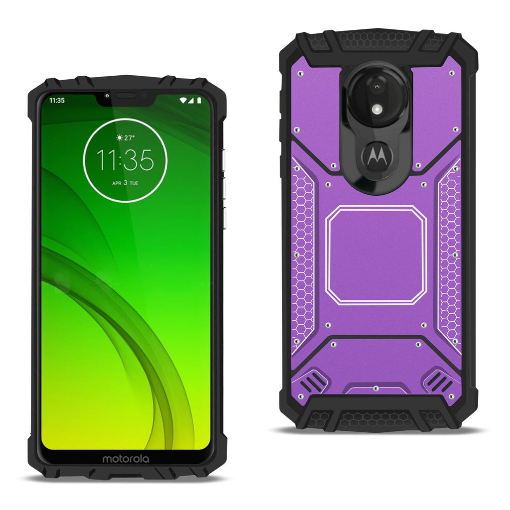 Reiko Motorola Moto G7 Power Metallic Front Cover Case in Purple | MaxStrata