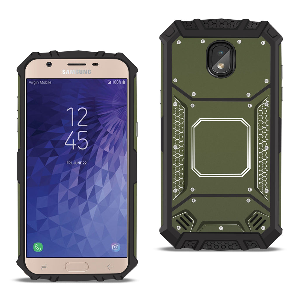 Reiko Samsung Galaxy J7 (2018) Metallic Front Cover Case in Green | MaxStrata