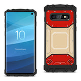Reiko Samsung Galaxy S10 Metallic Front Cover Case in Red & Gold | MaxStrata