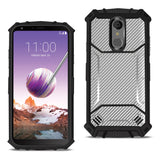 Reiko LG Stylo 4 Carbon Fiber Hard-Shell Case in Gray | MaxStrata