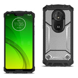 Reiko Motorola Moto G7 Power Carbon Fiber Hard-Shell Case in Gray | MaxStrata
