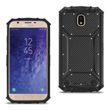 Reiko Samsung Galaxy J3 (2018) Carbon Fiber Hard-Shell Case in Black | MaxStrata