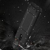 Reiko Samsung Galaxy J3 (2018) Carbon Fiber Hard-Shell Case in Black | MaxStrata