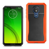 Reiko Motorola Moto G7 Power Full Coverage Shockproof Case in Orange | MaxStrata