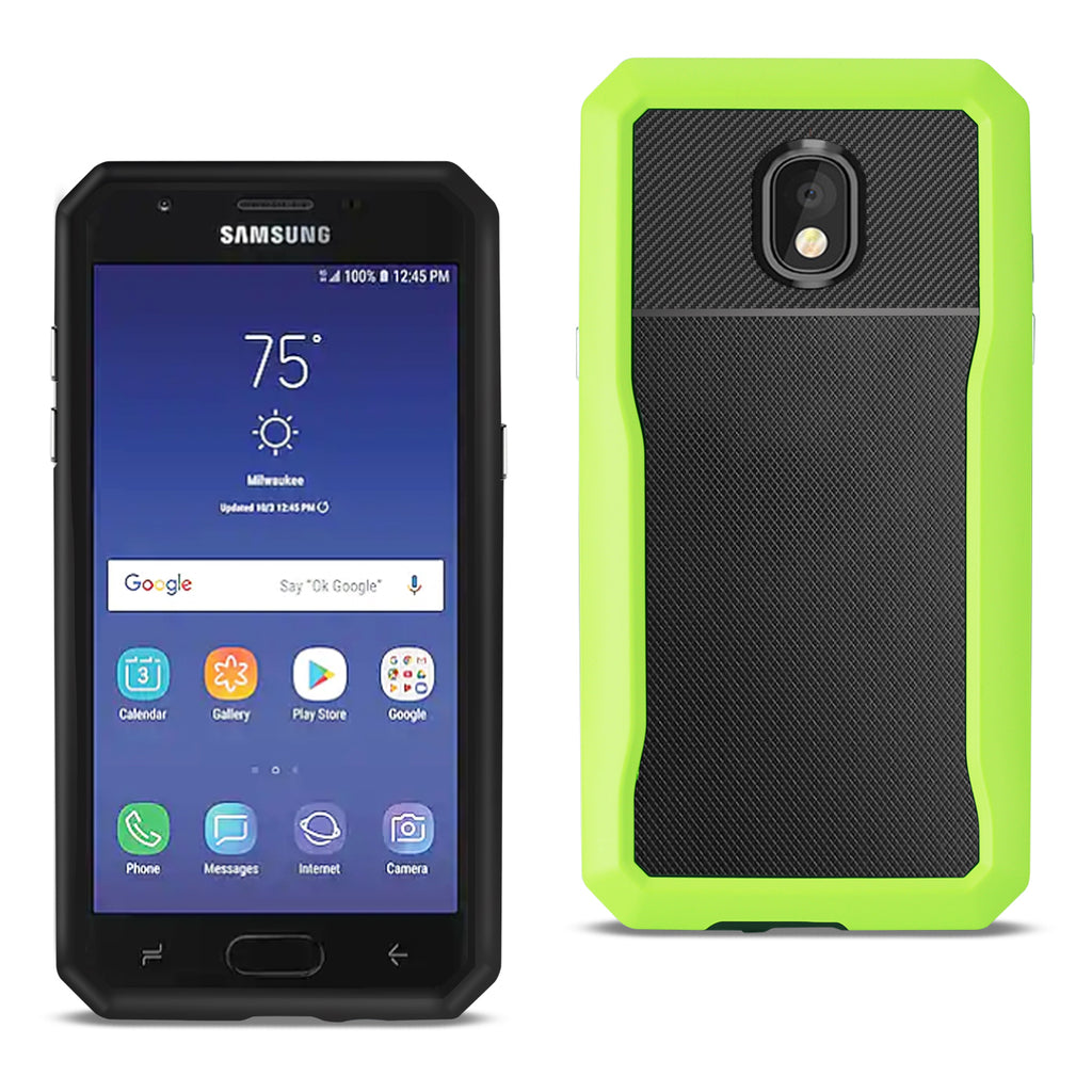 Reiko Samsung Galaxy J3 (2018) Full Coverage Shockproof Case in Green | MaxStrata