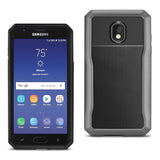 Reiko Samsung Galaxy J3 (2018) Full Coverage Shockproof Case in Gray | MaxStrata