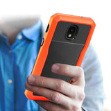 Reiko Samsung Galaxy J3 (2018) Full Coverage Shockproof Case in Orange | MaxStrata