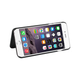 Reiko iPhone 6 Plus/ 6S Plus Hidden Mirror Wallet Case with Kickstand Function in Black | MaxStrata