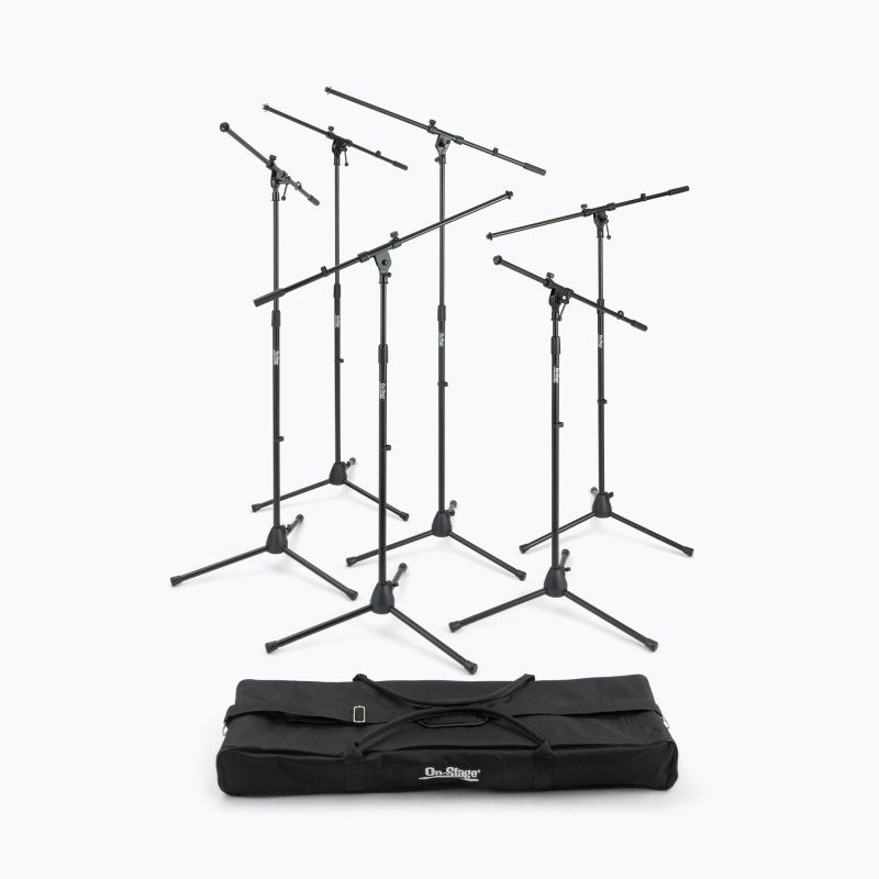 On-Stage Six Euro Boom Mic Stands with Bag (MSP7706)