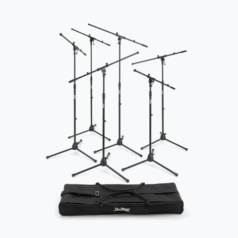 On-Stage Six Euro Boom Mic Stands with Bag (MSP7706) | MaxStrata®