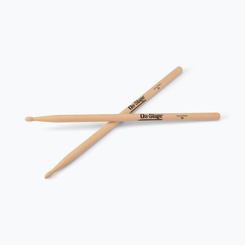 On-Stage Maple Drum Sticks (2B, Wood Tip, 12pr) (MW2B)