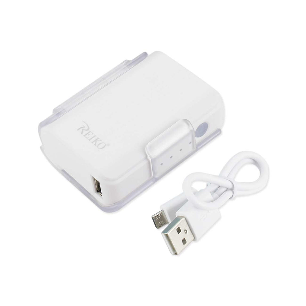 Reiko 4000Mah Universal Power Bank with Cable in White | MaxStrata