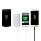 Reiko 2A5V 6800mAh Universal Power Bank with Two USB-A Ports & One USB-C in Silver | MaxStrata
