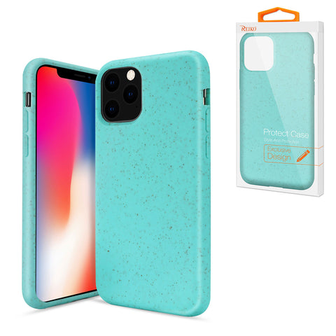 Reiko Apple iPhone 11 Pro Max Wheat Bran Material Silicone Phone Case in Blue | MaxStrata