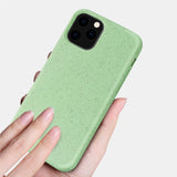 Reiko Apple iPhone 11 Pro Max Wheat Bran Material Silicone Phone Case in Green | MaxStrata