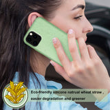Reiko Apple iPhone 11 Pro Max Wheat Bran Material Silicone Phone Case in Green | MaxStrata