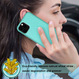 Reiko Apple iPhone 11 Pro Wheat Bran Material Silicone Phone Case in Blue | MaxStrata