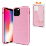 Reiko Apple iPhone 11 Pro Wheat Bran Material Silicone Phone Case in Pink | MaxStrata