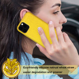 Reiko Apple iPhone 11 Pro Wheat Bran Material Silicone Phone Case in Yellow | MaxStrata