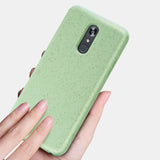 Reiko LG Stylo 5 Wheat Bran Material Silicone Phone Case in Green | MaxStrata