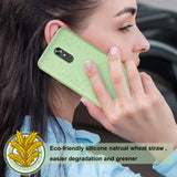 Reiko LG Stylo 5 Wheat Bran Material Silicone Phone Case in Green | MaxStrata