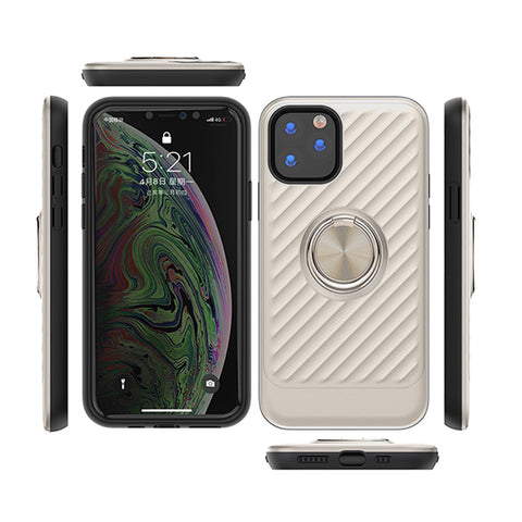 Reiko Apple iPhone 11 Pro Case with Ring Holder in Silver