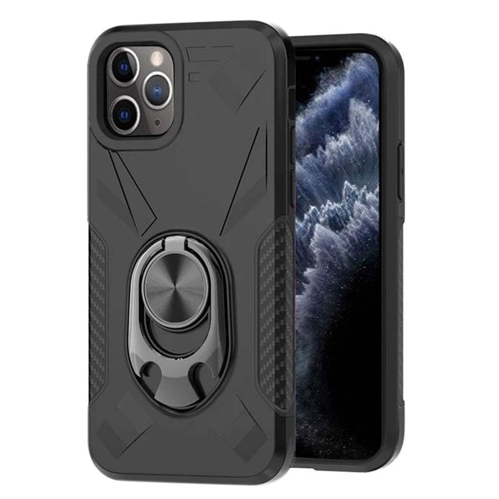 Reiko Apple iPhone 11 Pro Case with Ring Holder in Black | MaxStrata