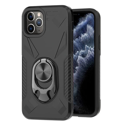 Reiko Apple iPhone 11 Pro Case with Ring Holder in Black | MaxStrata