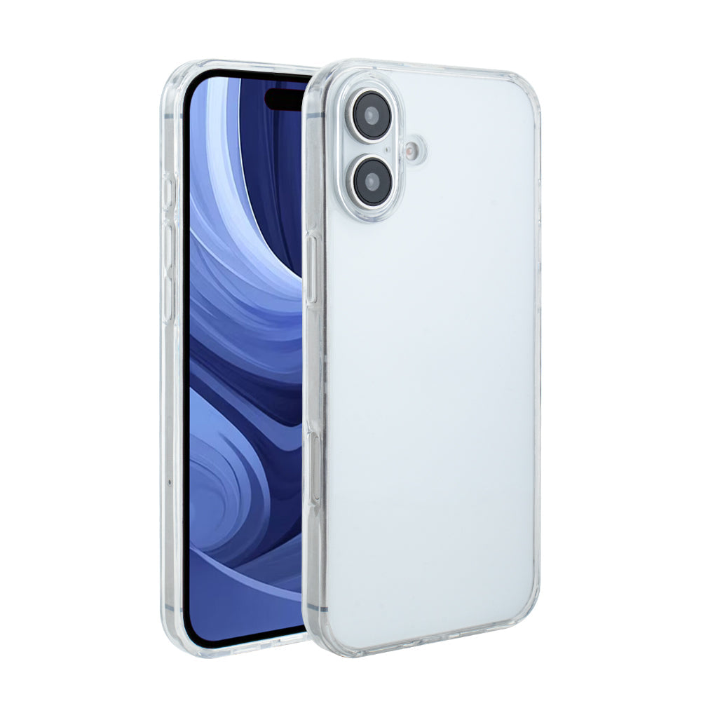 Reiko 2X Clean Clear PC & TPU Bumper Case for Apple iPhone 16 Plus