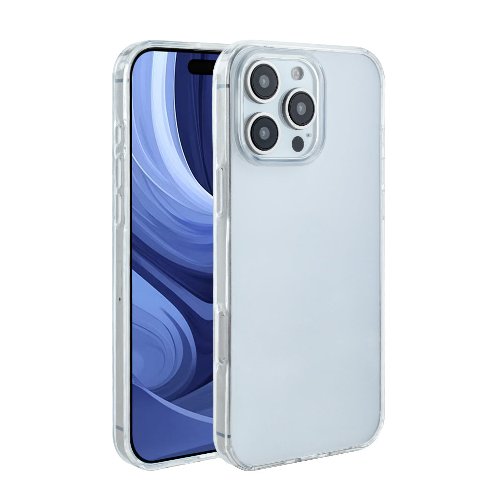 Reiko 2X Clean Clear PC & TPU Bumper Case for Apple iPhone 16 Pro Max