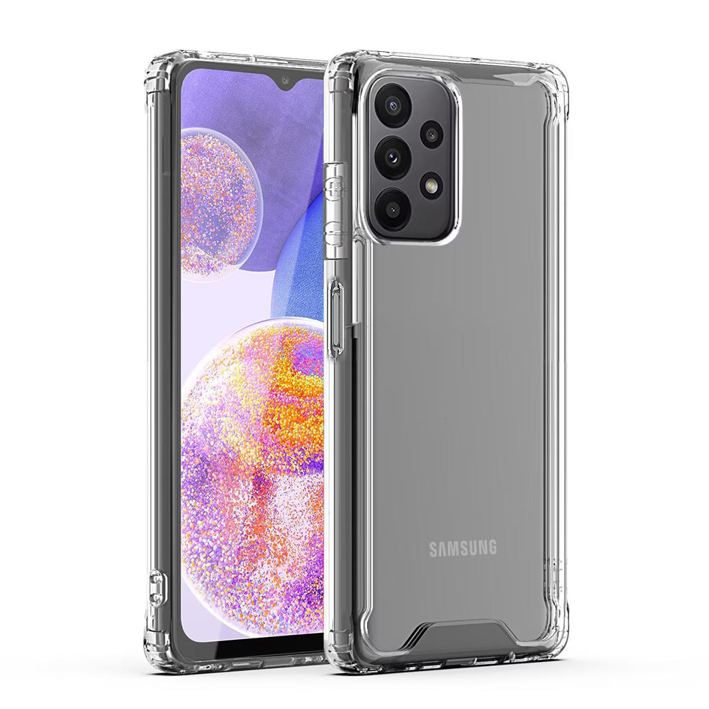 Reiko High Quality 2X Clean PC & TPU Bumper Case in Clear for Samsung Galaxy A23