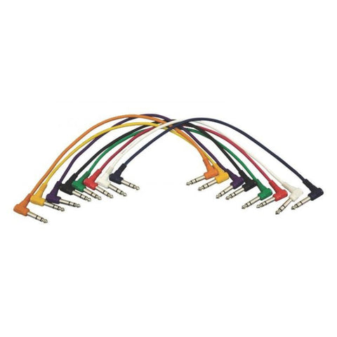 On-Stage Right-Angle Patch Cables (TRS-TRS, 8-pack) (PC18-17TRS-R)