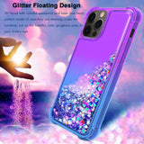 Reiko Shiny Flowing Glitter Liquid Bumper Case for Apple iPhone 12 Pro Max in Purple | MaxStrata
