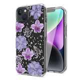 Reiko iPhone 14 Plus Pressed Flower Case in Purple