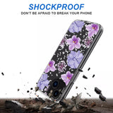 Reiko Pressed Dried Flower Design Phone Case for iPhone 14 Plus in Purple | MaxStrata
